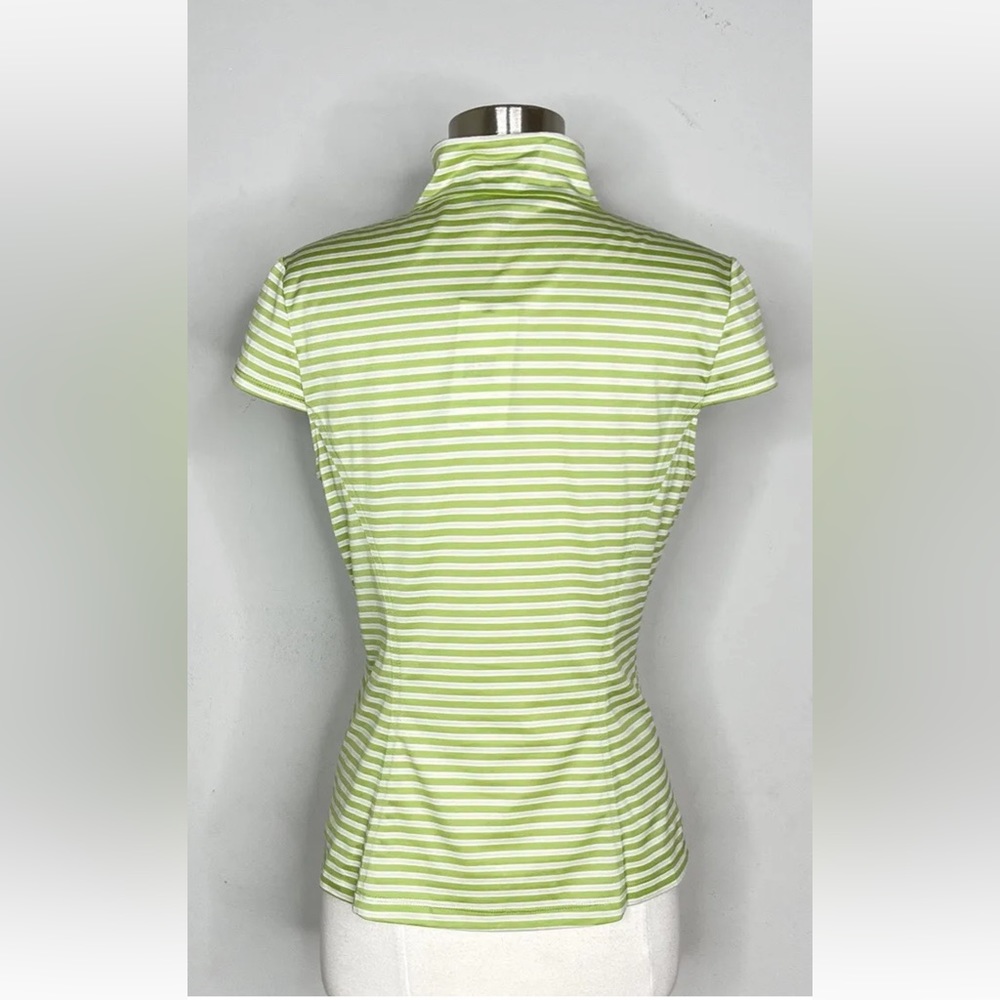 Lafayette 148 New York Cap Sleev Stripped Top. Size: M - Picture 3 of 7